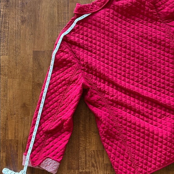 Talbots vintage lightweight button snap, quilted red jacket, barn style size XL‌ - Picture 5 of 10